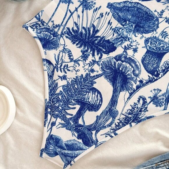 Boho Women's Casual Floral Print one piece swimsuit - Picture 6 of 6